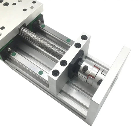 Heavy Duty 100 Mm Wide Linear Guide Slide Table Xyz Actuator Featuring HGR15 Rail SFU1610 Ball Screw close-up view of internal mechanism