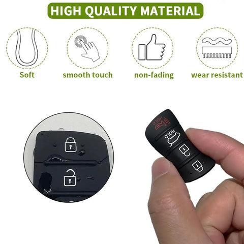 Hyundai 4 Button Key Fob Rubber Button Pad Replacement For Santa Fe Sport And Sonata 2013 2019 showing durability features