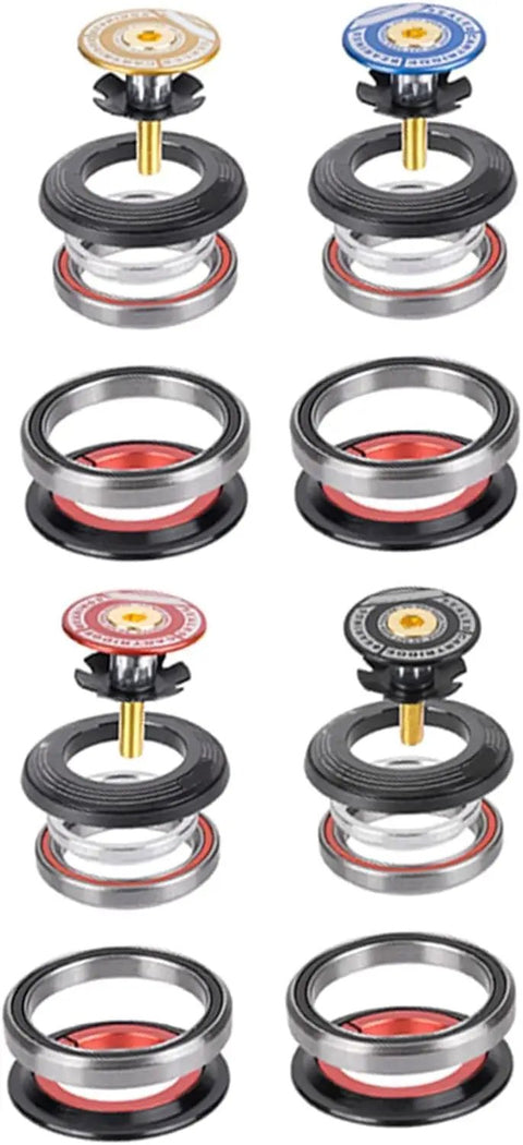 Premium Anodized Aluminum Alloy Bicycle Headset Delivers Buttery Smooth Steering For Trail Shredders Tapered Tube 42 To 52 features multiple headset components.