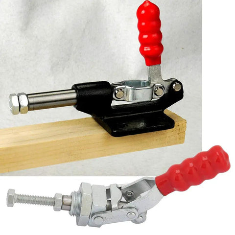 Push Pull Toggle Clamp Beefy Heavy Duty 100Kg Holding Power For Welding And Woodworking Jigs Quick Release Clamp Tool For Secure Workpiece Grip Galvanized Iron Construction For Rugged Durability on wood and metal