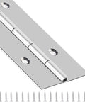 Top Shelf 48 Inch Full Length Piano Hinge Solid As A Rock Stainless Steel Continuous Hinge Hardware For Cabinets And Custom Shops Includes All Mounting Screws with screws.
