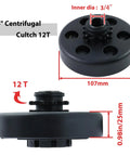 Go Kart Clutch 12 Tooth Three Quarter Inch Bore With Centrifugal Clutch 12T And Five Foot Chain Fits Honda GC160 GC190 GX120