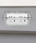 No Sweat Waterproof Outlet Covers With Heavy Duty Adhesive Strip For Quick Home Fixes Total Indoor Outdoor Weather Blocking to keep outlet sealed.