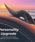 Badass Universal Dragon Horn Car Roof Decal Set For Your Ride Customization Easy Install Black Halloween Devil Ears Exterior Sticker Mod on vehicle roof