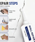 Step-by-step use of All In One Drywall Patch Kit With Scraper For Cracks And Holes Quick Fix For Home Walls And Apartments