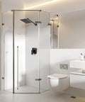 Ultimate 8 Inch Rain Shower System With Wall Mounted Square Rain Head High Pressure Bathroom Fixture in modern bathroom setting