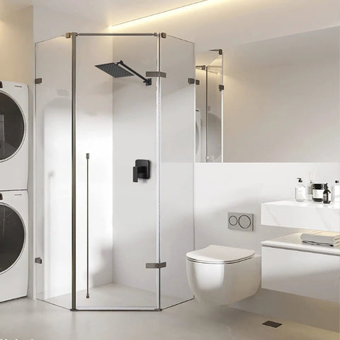 Ultimate 8 Inch Rain Shower System With Wall Mounted Square Rain Head High Pressure Bathroom Fixture in modern bathroom setting