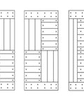 Diagram of Solid Wood Interior Sliding Barn Door Slab 30 Inch by 84 Inch, Carbon Gray, S Series, Dope Space Saving Door for Pantry Laundry.