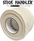 Pro Drumstick Grip Tape Six Pack With Tight Anti Slip Control And Soft White Cotton Gauze showing a roll of white grip tape.