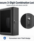 Secure 3-Digit Combination Lock on heavy duty enclosure for EV charger, designed for anti-theft and keyless interaction.