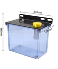 Sileduove 3L CNC Machine Lubrication Water Box With Built In Filter Oil Tank For Lathe Milling Drill Efficient Cooling System 210X128X180mm transparent tank with yellow cap and filter