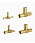 Brass T Shaped Hose Fittings Gear For 8mm 10mm 14mm 16mm Quick Connectors Water Separator For Garden Air And Gas Lines 50 Pieces Durable Multi Size Tee Adapters Easy Install, assorted sizes
