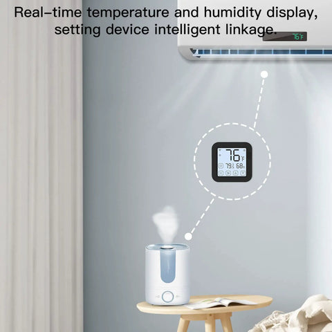WiFi Smart Air Conditioner Controller With LCD Touch Screen Easy Setup Thermostat For Mini Split Window And Portable AC on wall