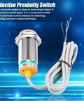 Inductive Proximity Sensor With 10mm Detection Range DC NPN 3 Wire NO Switch Non Touch Metal Sensing For Automatic Control Systems
