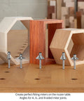 Pro Grade Badass Chamfer Router Bit Five Piece Set With One Quarter Inch Shank And Three Flute Twin Pilot Bearing Carbide Tips for woodworking