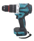 Built Like A Tank Cordless Impact Drill Pumping 140Nm Power With 20 Plus 3 Clutch Choices A Tough Abs Shell And 1 2 Inch Chuck at an angle showing keyless chuck.
