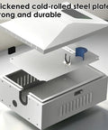 Heavy Duty Outdoor EV Charger Box Weatherproof Wall Mount Cover For Electric Vehicles, thickened cold-rolled steel, open view.