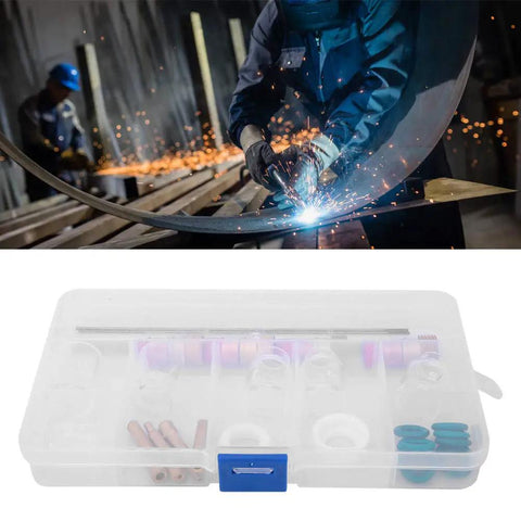 Pro Level TIG Welding Conversion Kit Compatible With WP17 WP18 WP26 Torches Packed With Rock Solid Copper Clamps and Insulators in toolkit.