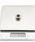 Five Piece One Way Clutch Needle Roller Bearing Set 10X16X8 Mm on scale showing weight of 4.42 grams, compact design.