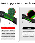 Comparison of upgraded and classic TPU Bike Tire Liner, showing improved fiberglass armor layer for puncture protection.