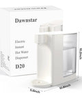 Instant Hot Water Dispenser For Quick Pouring And Fast Boil With 3 Temp Settings And 5 Water Volume Levels Removable Eight Tenths Gallon Tank BPA Free Perfect For Tea Coffee Ramen And More, shown with packaging