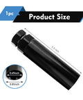 Pro Shop Grade Small 6 Spline Lug Nut Socket And Wheel Lock Key Replacement Tool For No Fuss Locking Lug Nut Removal With Heavy Duty 19 mm And 21 mm Hex Socket Wrench Adapter Black, measuring 3.5 inches.
