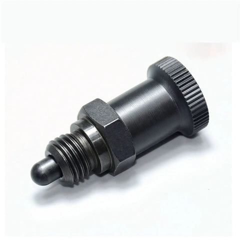 Straight Up M16 Index Plunger Locking Pin Carbon Steel Locating Fastener For Garage Shop Tools Jigs And Fixtures Built Like A Tank Drop Dead Reliable Fit, detailed view of locking pin.