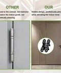 8 Pack Professional Grade Rock Solid Invisible Hidden Door Hinges With 180 Degree Full Swing For Secret Door And Concealed Cabinet Setup featuring side-by-side comparison.