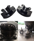 12 Pack Natural Rubber Vibration Damping Rings For Electric Motors And Compressors Easy Bolt On Quiet Mounts close-up of black rubber mounts