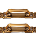Retro Zinc Alloy Cabinet Pulls Two Pack With No Fuss Install European Style Drawer Handles For Kitchen Cupboards And Closet Doors Bulletproof Build One Zero Three Millimeter Center To Center Spacing, bronze finish, decorative design.