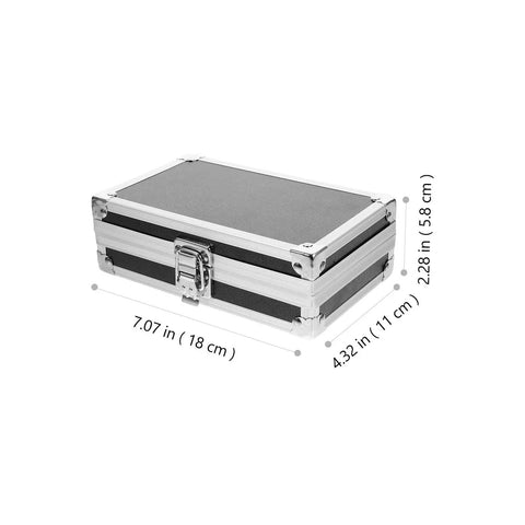 Rugged As Nails Portable Aluminum Tool Box With Secure Locking Lid And Impact Resistant Carry Case 7.07x4.32x2.28 in.