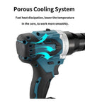 Brushless Electric Rivet Gun Kit With Rechargeable Battery showing porous cooling system, automatic riveting tool