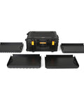 Heavy Duty Tool Carrier With Wheels For Pro Mechanics Military Grade Polypropylene Construction Four Foam Protected Trays