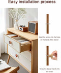 Easy installation process for Dope Abstract Red And Black Cabinet Knobs Set 1.4 Inch Solid Beech Wood Drawer Pulls.