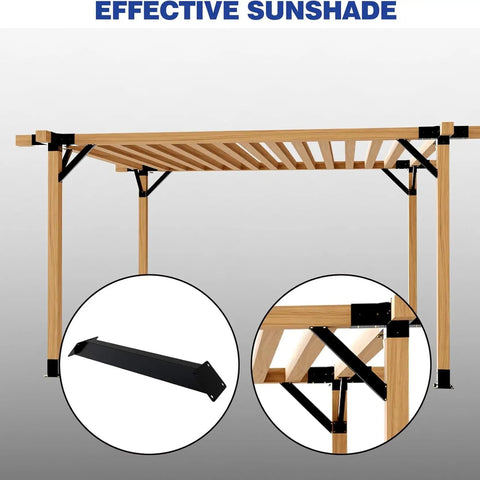 45 Degree Angle Support Bracket Kit For Wooden Structures Like Pergolas Gazebos Tree Houses Decks Cabins And Patios Heavy Duty Black Connector Braces DIY Ready 12 Pack