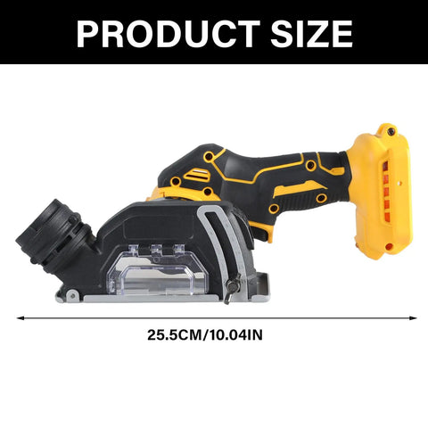 20V Cordless Mini Angle Grinder And Portable Rotary Polisher Built Like A Tank For Everyday Hustle showing 25.5cm size and design details.