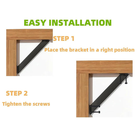 Inside Mount 45 Degree Angle Bracket Kit For Pergolas And Pavilions Beefy Heavy Duty Roof Riser Corner Brackets Carbon Steel Pre Drilled Holes And Screws Included Perfect For Pergola Extensions Deck Terraces And Outdoor Cabins 8 Pieces