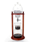 Top Tier Cold Brew Coffee Maker Featuring Reusable Glass Filter And Tight Silicone Lock For Smooth Ice Water Drip Extraction 600ml 1000ml Gold Silver daily driver with ice and coffee.