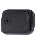 Rock-Solid Mini Dual Wheel Bench Grinder Backed By 18V Battery Compatibility And Snappy 2000 To 6000 RPM Toggle, black battery unit top view.