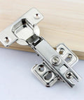 Soft Close Hydraulic Door Hinge For Full Overlay Kitchen Cabinets And Cupboards 1 Pack Safety Hinges Shown With Screws On Wooden Surface