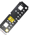 Top Shelf Platform Control Panel Decal 82767GT 82767 Heavy Duty Replacement Sticker for Genie Telescopic Boom Lift Rig angled view with graphics.