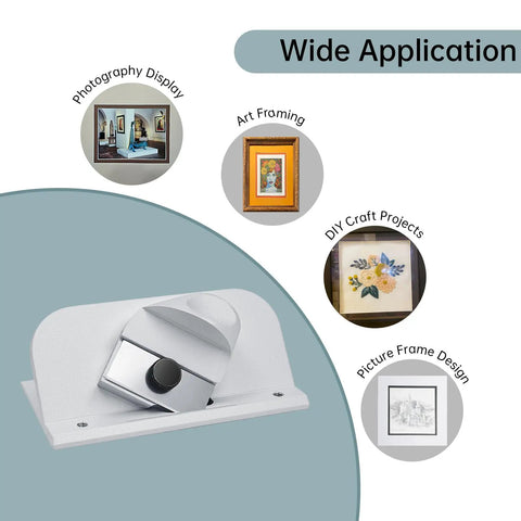Slick Retractable Mat Cutter Featuring Drop Dead Easy Depth Knob And Hella Sharp 45 Degree Bevel Blade For Hassle Free Framing Custom Artwork And Picture Frame Mats Up To Eight Ply with various applications.