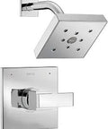 14 Series Single Function Shower System With H2Okinetic Spray Head In Chrome, Pressure Balance Cartridge, Metal Lever Handles