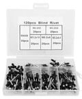 Blind Rivets Kit Aluminum Alloy Fasteners For Quick And Easy Installations Across Pneumatic Electric And Manual Rivet Guns