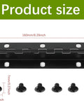 Mailbox Door Hinge Replacement Kit With Screws, 2 Pack, Easy Install Hinge Repair Hardware, shown with product dimensions and screws.