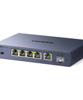 Six Port 2.5Gb Ethernet Switch With Five 2.5Gb Ports And One 10Gb SFP Plus Port, Unmanaged Metal Desktop Switch, Plug And Play