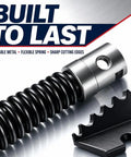 Badass Heavy Duty 16mm Drain Cleaner Cutter Head Kit featuring flexible metal coils and sharp edges for effective clogs.