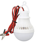 LED Camping Lantern With 5W Clamp Power Supply Portable 12V 400LM Tent Light with red and black cables and hook
