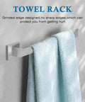 Rust Proof 5 Piece Bathroom Hardware Set Includes 24 Inch Towel Bar Toilet Paper Holder Hand Towel Rack and Two Towel Hooks Brushed Nickel Finished SUS304 Stainless Steel Anti Scratch Durable and Easy Install for Modern Bathrooms towel rack with towel