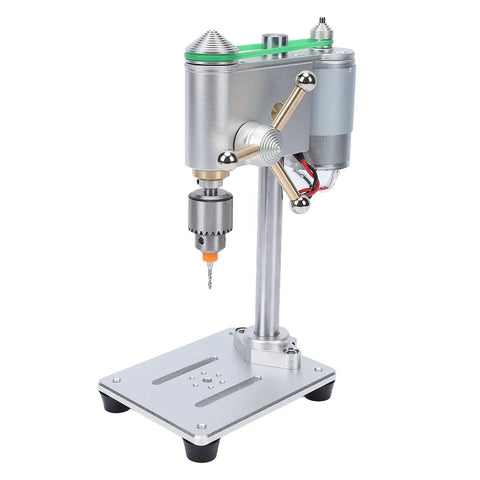 Bewinner Mini Benchtop Drill Press With Variable Speed 0-8000 RPM and Precise Jt0 Chuck on a non-slip base for precision drilling.